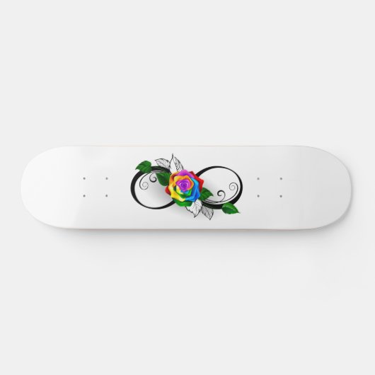 Infiniteitssymbool met regenboogRoos Persoonlijk Skateboard (Horizontaal)
