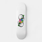 Infiniteitssymbool met regenboogRoos Persoonlijk Skateboard (Voorkant)