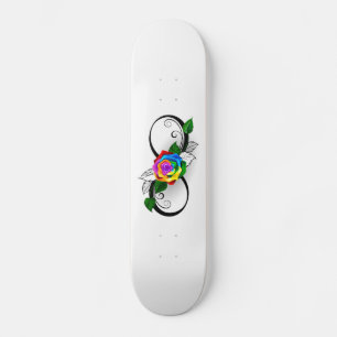 Infiniteitssymbool met regenboogRoos Persoonlijk Skateboard