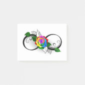 Infiniteitssymbool met regenboogRoos Post-it® Notes (Voorkant)