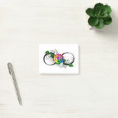 Infiniteitssymbool met regenboogRoos Post-it® Notes (Kantoor)