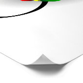 Infiniteitssymbool met regenboogRoos Poster (Hoek)