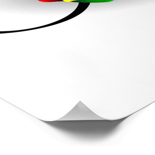 Infiniteitssymbool met regenboogRoos Poster (Hoek)