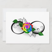 Infiniteitssymbool met regenboogRoos Save The Date (Voorkant)