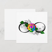Infiniteitssymbool met regenboogRoos Save The Date (Voorkant / Achterkant)