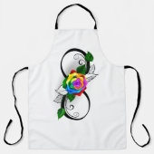 Infiniteitssymbool met regenboogRoos Schort (Voorkant)