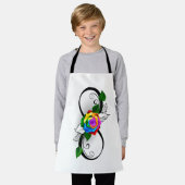 Infiniteitssymbool met regenboogRoos Schort (Gedragen)