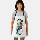 Infiniteitssymbool met regenboogRoos Schort (Insitu)