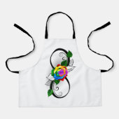 Infiniteitssymbool met regenboogRoos Schort (Voorkant)