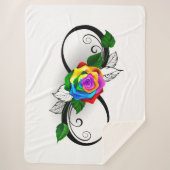 Infiniteitssymbool met regenboogRoos Sherpa Deken (Voorkant)