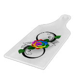Infiniteitssymbool met regenboogRoos Snijplank (Hoek)