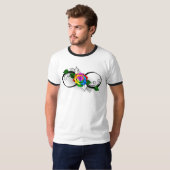 Infiniteitssymbool met regenboogRoos T-shirt (Voorkant volledig)