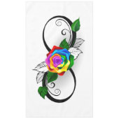 Infiniteitssymbool met regenboogRoos Tafelkleed (Voorkant)