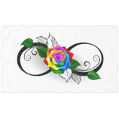 Infiniteitssymbool met regenboogRoos Tafelkleed (Voorkant (Horizontaal))