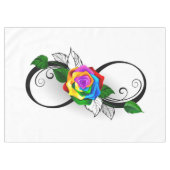 Infiniteitssymbool met regenboogRoos Tafelkleed (Voorkant (Horizontaal))