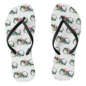 Infiniteitssymbool met regenboogRoos Teenslippers (Voetbed)