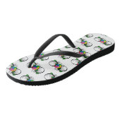 Infiniteitssymbool met regenboogRoos Teenslippers (Schuin)