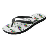 Infiniteitssymbool met regenboogRoos Teenslippers (Schuin)