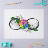 Infiniteitssymbool met regenboogRoos Tissuepapier (Craft)