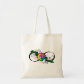 Infiniteitssymbool met regenboogRoos Tote Bag (Voorkant)