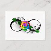 Infiniteitssymbool met regenboogRoos Visitekaartje (Voorkant)