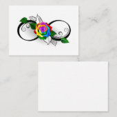Infiniteitssymbool met regenboogRoos Visitekaartje (Voorkant / Achterkant)