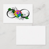 Infiniteitssymbool met regenboogRoos Visitekaartje (Voorkant / Achterkant)