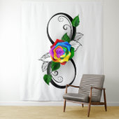 Infiniteitssymbool met regenboogRoos Wandkleed (In situ)