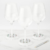 Infiniteitssymbool met regenboogRoos Wijnglaslabel (Set)