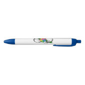 Infiniteitssymbool met regenboogRoos Zwarte Inkt Pen (Bodem)