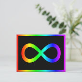 Infiniteitssymbool regenboog briefkaart (Staand voorkant)