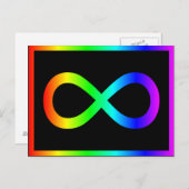 Infiniteitssymbool regenboog briefkaart (Voorkant / Achterkant)
