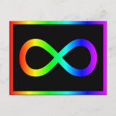 Infiniteitssymbool regenboog briefkaart (Voorkant)