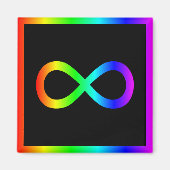 Infiniteitssymbool regenboog magneet (Voorkant)