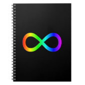 Infiniteitssymbool regenboog notitieboek (Voorkant)
