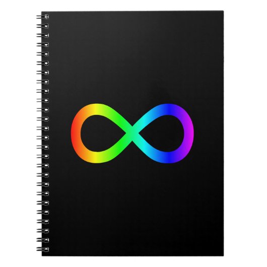 Infiniteitssymbool regenboog notitieboek (Voorkant)