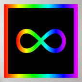 Infiniteitssymbool regenboog poster (Voorkant)