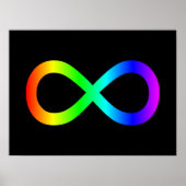 Infiniteitssymbool regenboog poster (Voorkant)