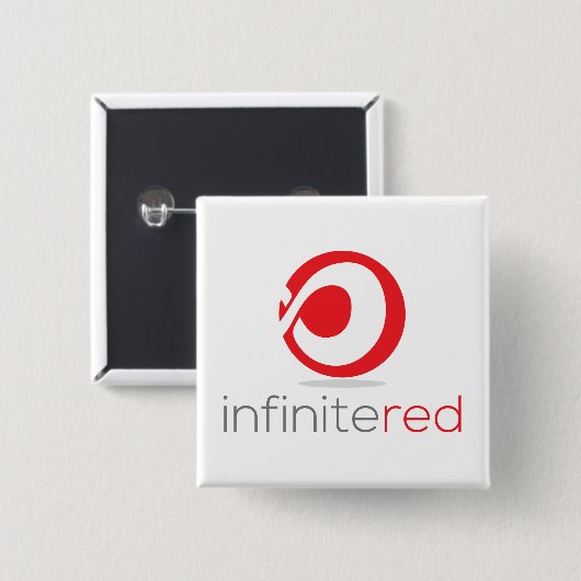 InfiniteRed Square Button (Voorkant /achterkant)