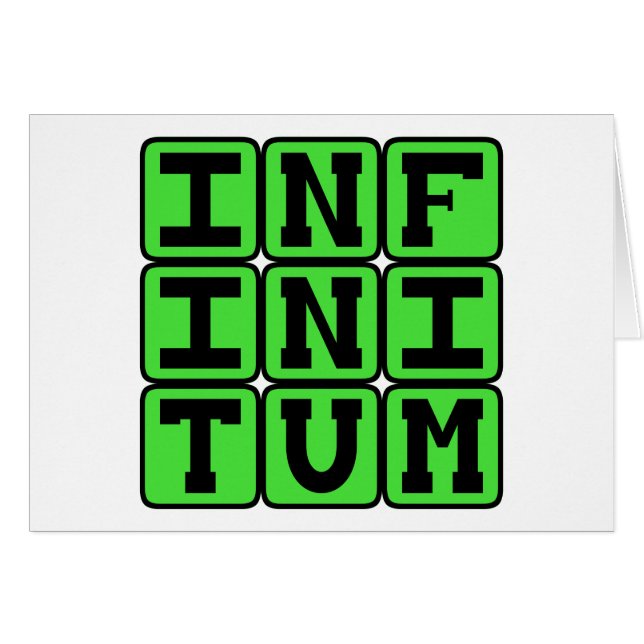 Infinitum, Oneindigheid, Latijnse uitdrukking (Voorkant Horizontaal)