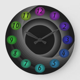 Infinity 3D Floating Colors Contemhedendaagse Ontw Grote Klok