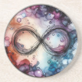 Infinity Alcohol Ink Zandsteen Onderzetter (Voorkant)