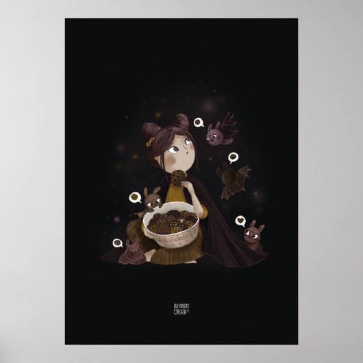 INFINITY BAT van Alexandra Dikaia Poster (Voorkant)