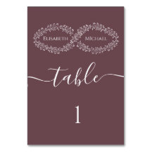 Infinity bogundy botanical romantic elegant