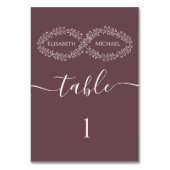 Infinity bogundy botanical romantic elegant kaart (Achterkant)