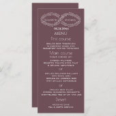 Infinity bogundy botanical romantic elegant menu (Voorkant / Achterkant)