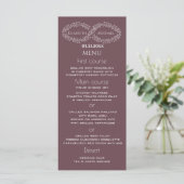 Infinity bogundy botanical romantic elegant menu (Staand voorkant)