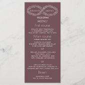 Infinity bogundy botanical romantic elegant menu (Voorkant)