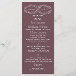 Infinity bogundy botanical romantic elegant menu