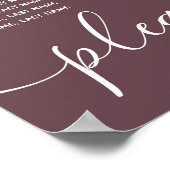 Infinity bogundy botanical romantic elegant poster (Hoek)